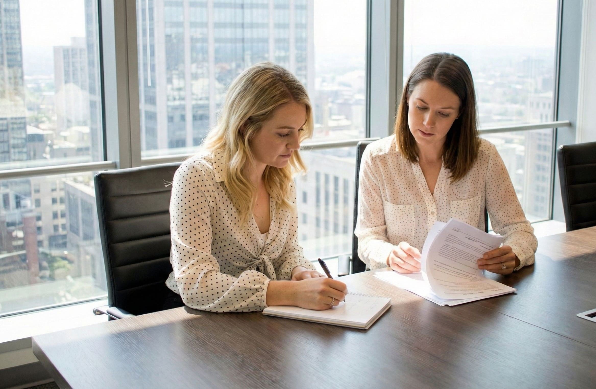 Dos abogados del despacho de Deutaris trabajando en Huelva en un caso de la Ley de Segunda Oportunidad